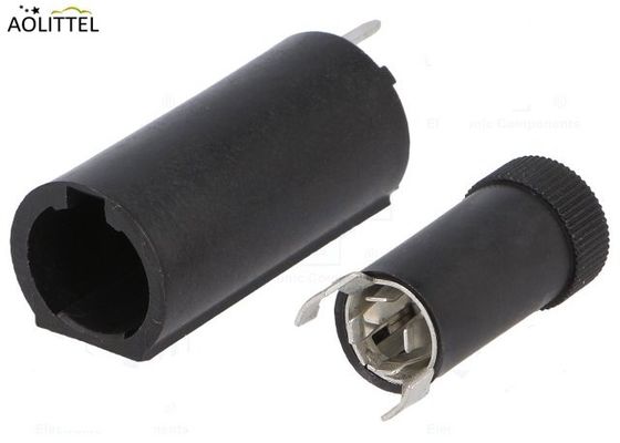 Tenedor cilíndrico PTF-45 del fusible del PWB de la vertical 5x20m m de Shocksafe 10 amperios 250 voltios con el tapón de tuerca 10 milímetros de espaciamiento del Pin