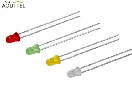 diodos electroluminosos enchufables claros blancos ultra brillantes redondos LED del top LED RGB de 3m m