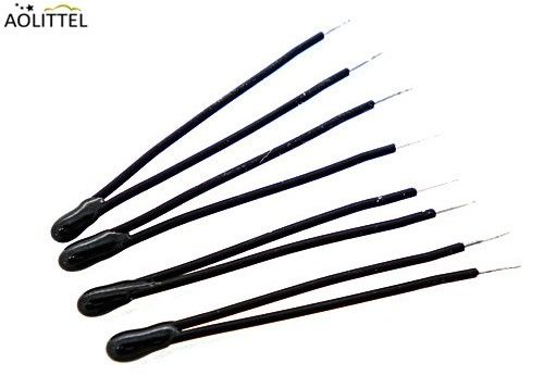 Termistor revestido de epoxy plomado radial 10KOhm 3950 el 1% de Thermometrics NTC para el aire acondicionado
