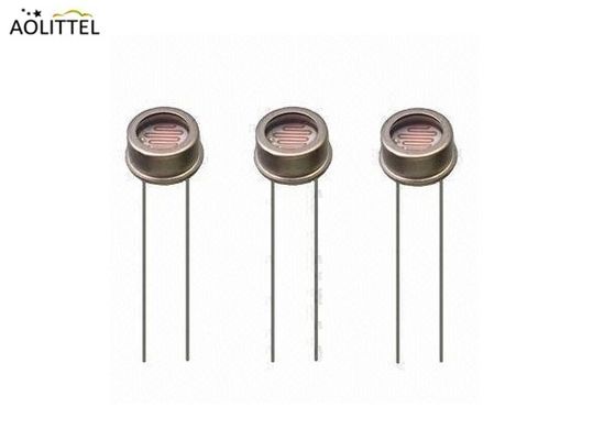 Sensor de la luz del fotorresistor del LDR de la encapsulación del metal del diámetro 5m m con resistencia oscura 0.2-20 MOhm