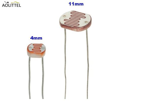 Sensor revestido de epoxy GM11528 de la luz del fotorresistor del diámetro de la fotocélula 11m m con la resistencia ligera 10-20 KOhm