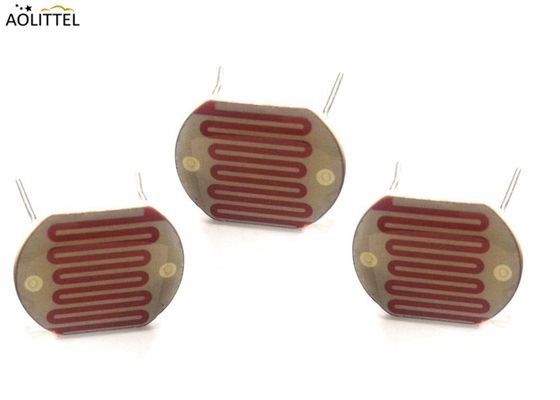 LDR dependiente de la luz de cerámica 25528 del resistor de la célula fotoconductora del fotorresistor de 25m m Pacakge con la resistencia ligera 10-20K