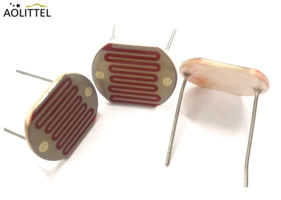 LDR dependiente de la luz de cerámica 25528 del resistor de la célula fotoconductora del fotorresistor de 25m m Pacakge con la resistencia ligera 10-20K