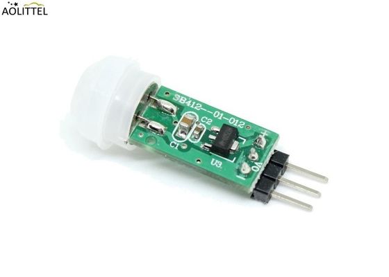sensor de movimiento infrarrojo pasivo del módulo miniatura del regulador PIR Dectector de 3M-5m SB412 con el resistor del PWB de la lente de Fresnel