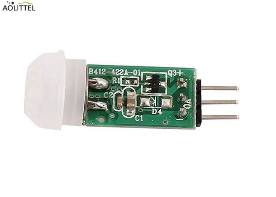 sensor de movimiento infrarrojo pasivo del módulo miniatura del regulador PIR Dectector de 3M-5m SB412 con el resistor del PWB de la lente de Fresnel