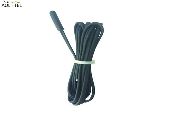 Sensor de temperatura micro de la inyección 6x15m m NTC de la TPE IP68 EL 10KΩ±1% el B2550=3950±1% con el cable plano el A AWG26# 2 metros