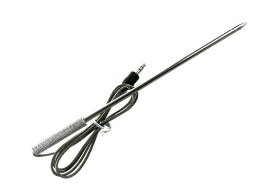 Sensor de temperatura micro ambiente del acero inoxidable de la punta de prueba de la carne del iGrill del fumador 100K 3950 1,85 metros con el conector de audio