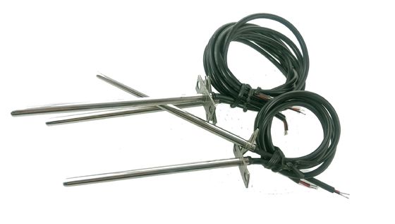 Sensor de temperatura micro del conducto del refrigerador 10K 3380 600m m con el soporte del reborde del acero inoxidable para el aire acondicionado central