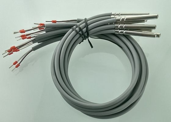 Sensor de temperatura micro de la resistencia del platino de la clase B PT100 de la IDT longitud de 2 metros con la vivienda del acero inoxidable 304 de 6x50m m