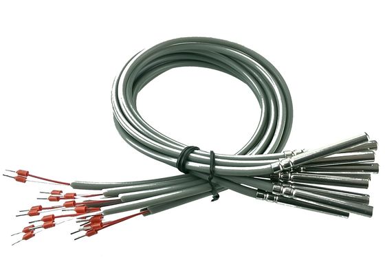 Sensor de temperatura micro de la resistencia del platino de la clase B PT100 de la IDT longitud de 2 metros con la vivienda del acero inoxidable 304 de 6x50m m