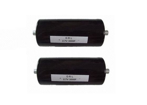 Condensadores estupendos dobles eléctricos del condensador 2.7V 3000F de la capa de EDLC con ESR bajo terminal roscado Ultracapacitors