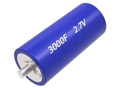 Condensadores estupendos dobles eléctricos del condensador 2.7V 3000F de la capa de EDLC con ESR bajo terminal roscado Ultracapacitors