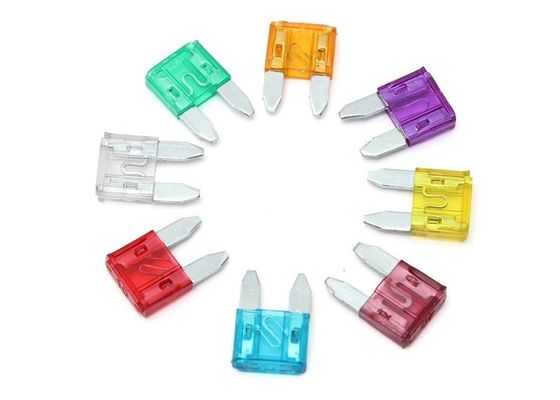 Del cajero automático automotriz estándar del coche ISO8820-3 mini fusible 25A 32V 11m m natural de la cuchilla BFMN-1225 para el adaptador en línea del tenedor del fusible