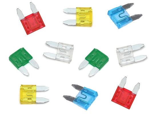 Del cajero automático automotriz estándar del coche ISO8820-3 mini fusible 25A 32V 11m m natural de la cuchilla BFMN-1225 para el adaptador en línea del tenedor del fusible