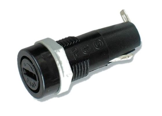 Tenedor vertical Choque-seguro ranurado H3-02 10A 250VAC del fusible del PWB del soporte de Fingergrip del casquillo para el fusible cilíndrico del tubo de cristal de 5x20m m