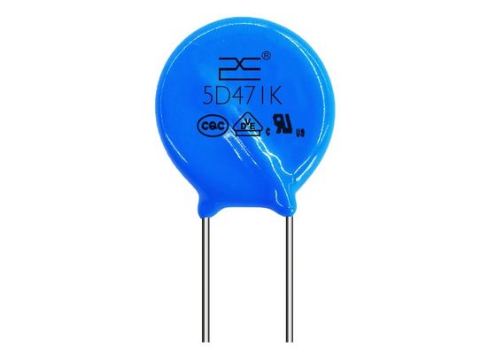 La UL aprobó el varistor transitorio de los amortiguadores de la oleada de ZNR 05D471K 5m m 470V 300VAC 385VDC 800A 0.1W 21J