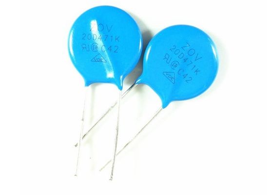 Tipo plomado radial azul de alto voltaje 350J de la oleada 4.5KA del varistor 20D471K 470V el 10% del disco VDR de los HEL ZOV 20m m alto disponible