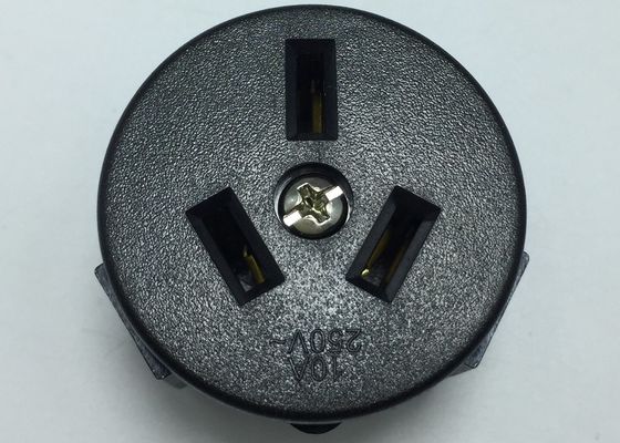Toma de corriente redonda femenina 10A 250V de postes de la PC de la pared de los zócalos eléctricos blancos o negros 3 de la Argentina la sola puso a tierra 2500W