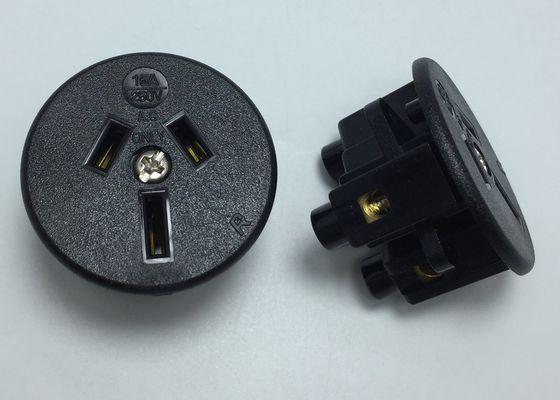Mercado de zócalo eléctrico del International de la CA del poder termoplástico residente del receptáculo 94V-2 Australia 3 poste 15 amperio 250VAC