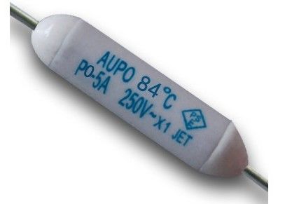 Atajo termal de cerámica 125C 250V 2A del TF del fusible de la pelotilla Subminiature de Aupo P3-F Pico con terminales axiales para el aire acondicionado
