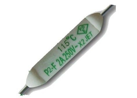 Atajo termal de cerámica 125C 250V 2A del TF del fusible de la pelotilla Subminiature de Aupo P3-F Pico con terminales axiales para el aire acondicionado
