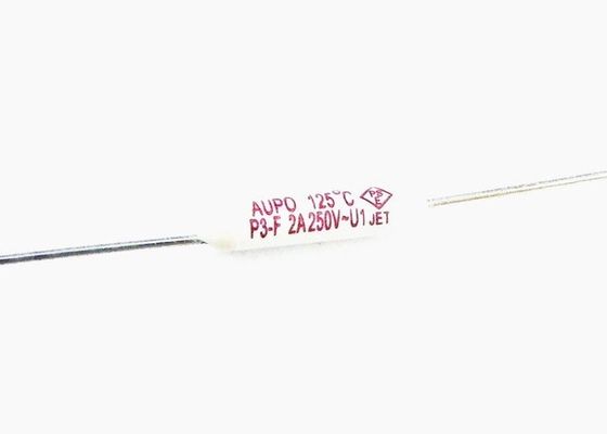 Atajo termal de cerámica 125C 250V 2A del TF del fusible de la pelotilla Subminiature de Aupo P3-F Pico con terminales axiales para el aire acondicionado
