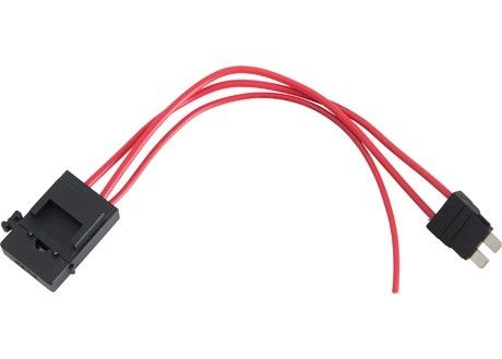 Caja auto en línea atada con alambre casquillo cuadrada plástica MT205 del tenedor del fusible de Shell del negro rojo del alambre para el mini fusible de la cuchilla del coche