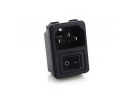 Soporte femenino del tornillo de la CA de los zócalos 15A 250V de los enchufes eléctricos de la CA del IEC 60320 C14 3PIN con el interruptor ENCENDIDO-APAGADO