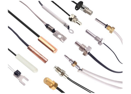 Sensor de temperatura del termistor NTC del anillo de cobre amarillo del entramado de acero inoxidable 100KOhm 3950 para el calentador de agua y el fabricante de café
