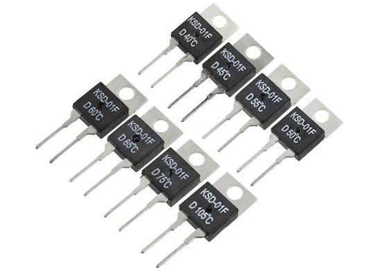 TO-220 atajo termal Fus del reset del paquete KSD-01F 85C NC de la temperatura del control del termóstato bimetálico auto cerrado normal del interruptor
