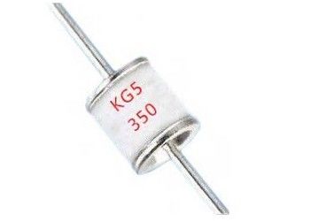 Tubo de descarga 6x5.5m m con terminales axiales de gas del GDT de Gap de chispa de la transferencia de KG5 2R350L 350V el 15%