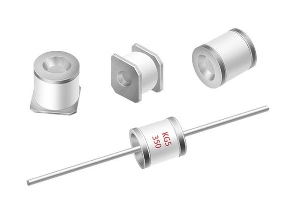 Tubo de descarga 6x5.5m m con terminales axiales de gas del GDT de Gap de chispa de la transferencia de KG5 2R350L 350V el 15%
