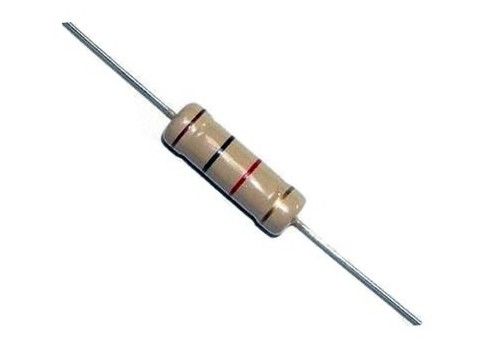 La película de carbono miniatura de CFR fijó el resistor 0.5W 1WS 330R el 5% 350V 9032 3.2x9m m de color caqui con terminales axiales