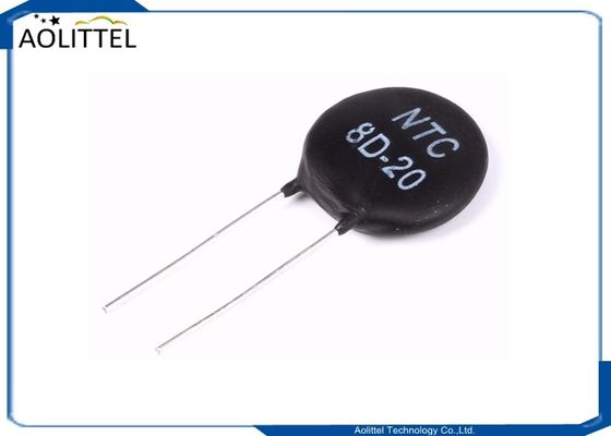 Limitador actual de la avalancha de los termistores 8D-20 8D20 8ohms 6Amp 20m m del poder NTC de la protección de circuito MF72