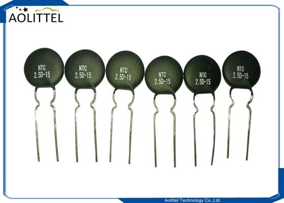 Echada negativa 7.5m m del coeficiente de temperatura 7A del ohmio 15m m del termistor 2.5D-15 2,5 del disco NTC
