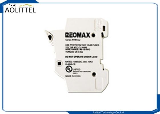 Tenedor PVRH1U del fusible del soporte del carril de poste 30A de la caja fuerte 1 del poder para el fusible de cartucho solar del picovoltio del tubo de cerámica 1000VDC