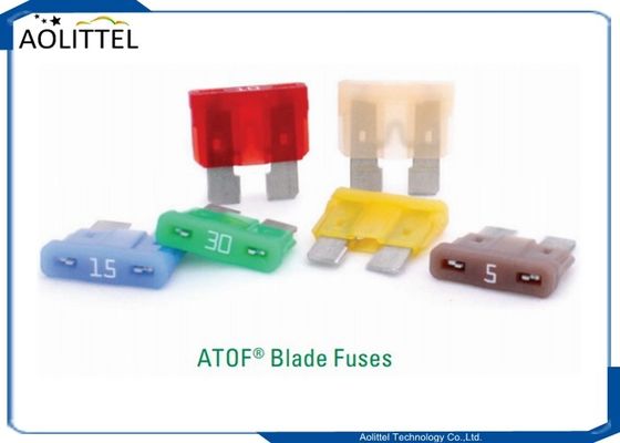 Fusiles de cuchilla automática PA66, industria automotriz ATOF Serie 32V ATOF Fusiles de cuchilla media con potencia nominal 32V 1-40A Reemplazo 257 ATO